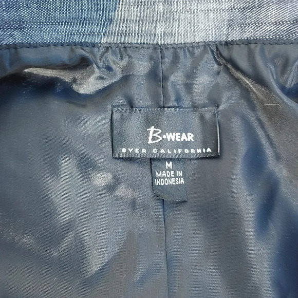 NWT Byer Caifornia Short Sleeve Hook&Eye Closure Grey Medium Fully Lined Blazer - Picture 8 of 13